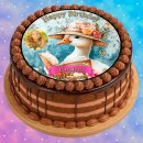 Tortenaufleger Tortendeko Fototorte Tortenbild Geburtstag Gans Gänse VÖ02 (Zuckerpapier)