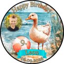Tortenaufleger Gans | Strand Ball Meer