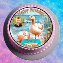 Tortenaufleger Tortendeko Fototorte Tortenbild Geburtstag Gans Gänse VÖ03 (Zuckerpapier)