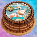 Tortenaufleger Tortendeko Fototorte Tortenbild Geburtstag Gans Gänse VÖ03 (Zuckerpapier)