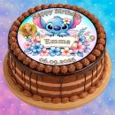 Tortenaufleger Tortendeko Fototorte Tortenbild Geburtstag Party Einschulung Lilo & Stitch LS02 (Zuckerpapier) Rund 20 cm Ø mit Foto