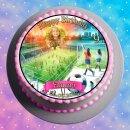 Tortenaufleger Tortendeko Fototorte Tortenbild Geburtstag Mädchenfußball FB07 (Zuckerpapier)