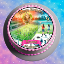 Tortenaufleger Tortendeko Fototorte Tortenbild Geburtstag Mädchenfußball FB07 (Zuckerpapier)