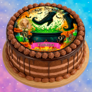 Tortenaufleger Tortendeko Fototorte Tortenbild Geburtstag Halloween Hexe Kessel Zaubertrank HW41 (Zuckerpapier)