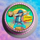 Tortenaufleger Tortendeko Fototorte Tortenbild Junge Cool Einschulung Schulanfang 1. Schultag Schuleinführung SE08 (Zuckerpapier)