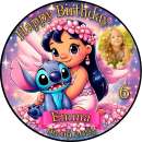 Tortenaufleger Tortendeko Fototorte Tortenbild Geburtstag Party Einschulung Lilo und Stitch LS08 (Zuckerpapier)