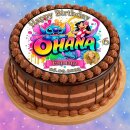 Tortenaufleger Tortendeko Fototorte Tortenbild Geburtstag Party Einschulung Lilo und Stitch LS07 (Zuckerpapier) Rund 20 cm Ø mit Foto
