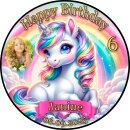 Tortenaufleger Tortendeko Fototorte Tortenbild Einhorn...