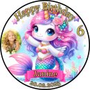 Tortenaufleger Tortendeko Fototorte Tortenbild Einhorn...