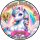 Tortenaufleger Tortendeko Fototorte Tortenbild Einhorn Pferd Regenbogen FT20 (Zuckerpapier) Rund 20 cm Ø mit Foto