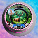 Tortenaufleger Tortendeko Fototorte Tortenbild Geburtstag Jäger Jagd Beruf Hobby Hirsch JÄ02 (Zuckerpapier)