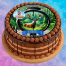 Tortenaufleger Tortendeko Fototorte Tortenbild Geburtstag Jäger Jagd Beruf Hobby Hirsch JÄ02 (Zuckerpapier)