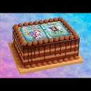 Tortenaufleger Tortendeko Fototorte Tortenbild Einhorn Regenbogen Einschulung Schulanfang 1. Schultag Schuleinführung SE07 (Zuckerpapier) DIN A4 ohne Foto Türkis