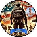 Tortenaufleger Tortendeko Fototorte Tortenbild Geburtstag Bundeswehr Militär Soldat BW01 (Zuckerpapier)