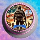 Tortenaufleger Tortendeko Fototorte Tortenbild Geburtstag Bundeswehr Militär Soldat BW01 (Zuckerpapier)