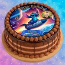 Tortenaufleger Tortendeko Fototorte Tortenbild Geburtstag Party Einschulung Lilo und Stitch LS10 (Zuckerpapier)