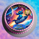 Tortenaufleger Tortendeko Fototorte Tortenbild Geburtstag Party Einschulung Lilo und Stitch LS10 (Zuckerpapier) Rund 20 cm Ø ohne Foto