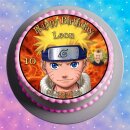 Tortenaufleger Tortendeko Fototorte Tortenbild Geburtstag Party Anime Manga Naruto NA01 (Zuckerpapier) Rund 14 cm Ø ohne Foto