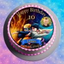 Tortenaufleger Tortendeko Fototorte Tortenbild Geburtstag Party Anime Manga Naruto NA02 (Zuckerpapier) Rund 14 cm Ø mit Foto