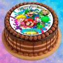 Tortenaufleger Tortendeko Fototorte Tortenbild Geburtstag Gamer Mario Bros Super Mario SMB01 (Zuckerpapier)