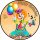 Tortenaufleger Tortendeko Fototorte Tortenbild Geburtstag Party Clown Karneval Fasching Fastnacht CL01 (Zuckerpapier)