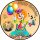 Tortenaufleger Tortendeko Fototorte Tortenbild Geburtstag Party Clown Karneval Fasching Fastnacht CL01 (Zuckerpapier)