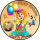 Tortenaufleger Tortendeko Fototorte Tortenbild Geburtstag Party Clown Karneval Fasching Fastnacht CL01 (Zuckerpapier)