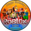 Tortenaufleger Tortendeko Fototorte Tortenbild Geburtstag Gamer Roblox Dynablocks RX01 (Zuckerpapier)