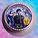 Tortenaufleger Tortendeko Fototorte Tortenbild Geburtstag Party Wednesday WD03 (Zuckerpapier)