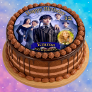 Tortenaufleger Tortendeko Fototorte Tortenbild Geburtstag Party Wednesday WD03 (Zuckerpapier)