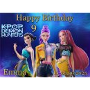 Tortenaufleger Tortendeko Fototorte Tortenbild Geburtstag Party Demon Hunters K-Pop KP04 (Zuckerpapier)
