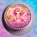 Tortenaufleger Tortendeko Fototorte Tortenbild Geburtstag Einschulung Taufe Fee Elfe Märchen FT24 (Zuckerpapier)