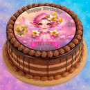 Tortenaufleger Tortendeko Fototorte Tortenbild Geburtstag Einschulung Taufe Fee Elfe Märchen FT24 (Zuckerpapier)