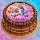 Tortenaufleger Tortendeko Fototorte Tortenbild Geburtstag Einschulung Taufe Fee Elfe Märchen FT27 (Zuckerpapier)