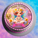Tortenaufleger Tortendeko Fototorte Tortenbild Geburtstag Einschulung Taufe Fee Elfe Märchen FT29 (Zuckerpapier)