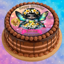 Tortenaufleger Tortendeko Fototorte Tortenbild Geburtstag Einschulung Taufe Fee Elfe Märchen FT30 (Zuckerpapier)