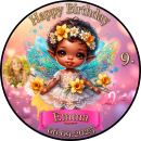Tortenaufleger Tortendeko Fototorte Tortenbild Geburtstag Einschulung Taufe Fee Elfe Märchen FT33 (Zuckerpapier)