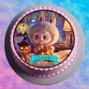 Tortenaufleger Tortendeko Fototorte Tortenbild Geburtstag Taufe Labubu LA03 (Zuckerpapier)