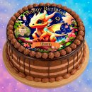 Tortenaufleger Tortendeko Fototorte Tortenbild Geburtstag Drache Dragon DR04 (Zuckerpapier)