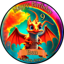 Tortenaufleger Tortendeko Fototorte Tortenbild Geburtstag Drache Dragon DR06 (Zuckerpapier)