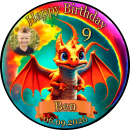 Tortenaufleger Tortendeko Fototorte Tortenbild Geburtstag Drache Dragon DR06 (Zuckerpapier)