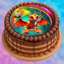 Tortenaufleger Tortendeko Fototorte Tortenbild Geburtstag Drache Dragon DR06 (Zuckerpapier)