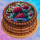 Tortenaufleger Tortendeko Fototorte Geburtstag rote Rosen Buntglasfenster Gothic BL04 (Zuckerpapier) Rund 14 cm Ø ohne Foto