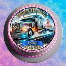 Tortenaufleger Tortendeko Fototorte Tortenbild Geburtstag Party Fahrzeuge Lkw Truck FZ22 (Zuckerpapier)