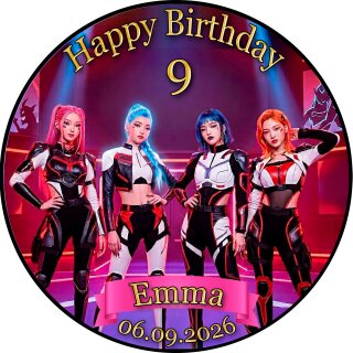 Tortenaufleger Tortendeko Fototorte Tortenbild Geburtstag Party CYBER SINS Girlband K-Pop KP07 (Zuckerpapier)