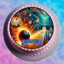 Tortenaufleger Tortendeko Fototorte Geburtstag Hobby Party Sport Bowling Bowlen BW05 (Zuckerpapier)