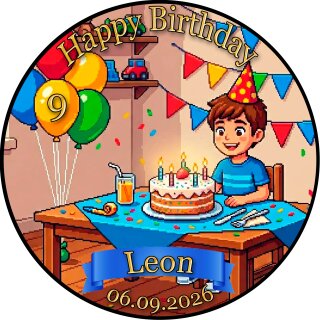 Tortenaufleger Tortendeko Fototorte Tortenbild Geburtstag Party Gamer Pixel Videospiel GO08 (Zuckerpapier)