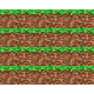 Tortenband Geburtstag Party Gamer Pixel Gras Grün Videospiel GO11 (Zuckerpapier)