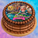 Tortenaufleger Tortendeko Fototorte Tortenbild Geburtstag Einschulung Fee Elfe Märchen Burg Schloss Wasserdrache FT34 (Zuckerpapier)