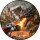 Tortenaufleger Tortendeko Fototorte Tortenbild Geburtstag Party Mittelalter Ritter Schwert Drache Feuer Burg Schloss FT35 (Zuckerpapier) Rund 14 cm Ø ohne Foto